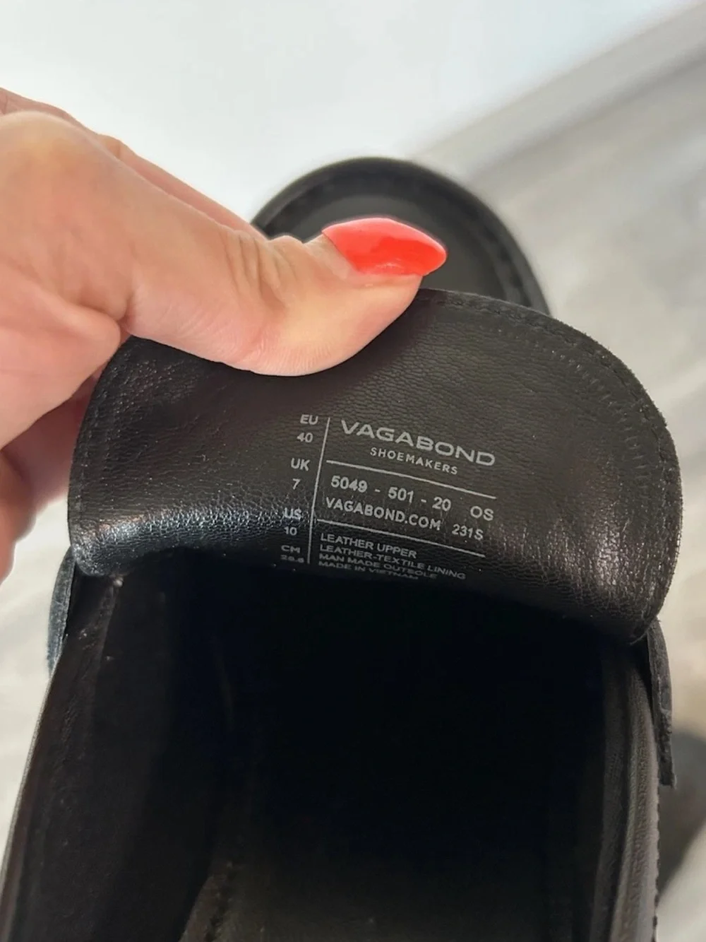 Vagabond Shoemakers Cosmo 2.0 Black Leather Platform Loafers US 10